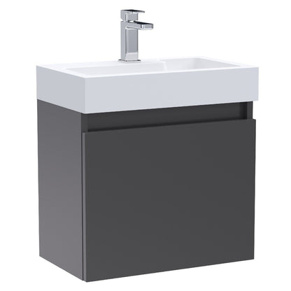 Fairford Malmo 500mm Slimline Gloss Grey Wall Hung Vanity Unit