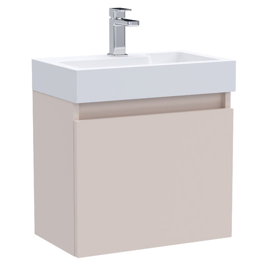 Fairford Malmo 500mm Slimline Blush Pink Wall Hung Vanity Unit