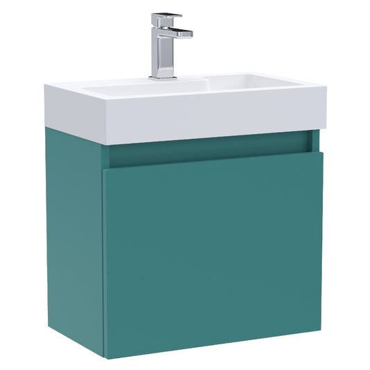 Fairford Malmo 500mm Slimline Teal Wall Hung Vanity Unit
