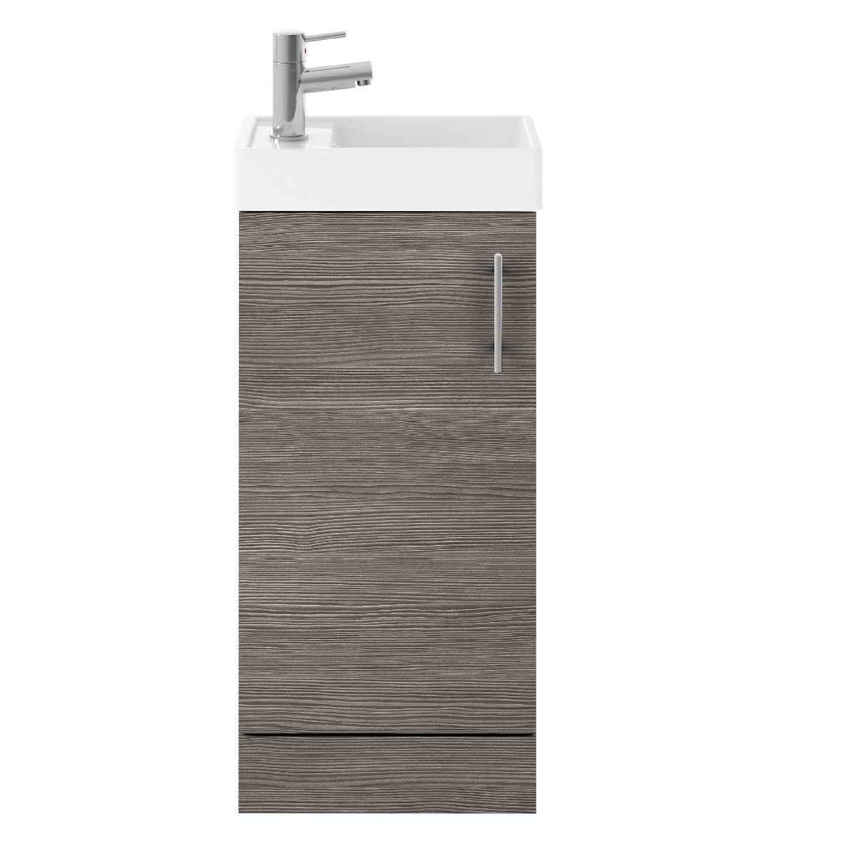 Fairford Minimalist 400mm Grey Avola Floor Standing Vanity Unit