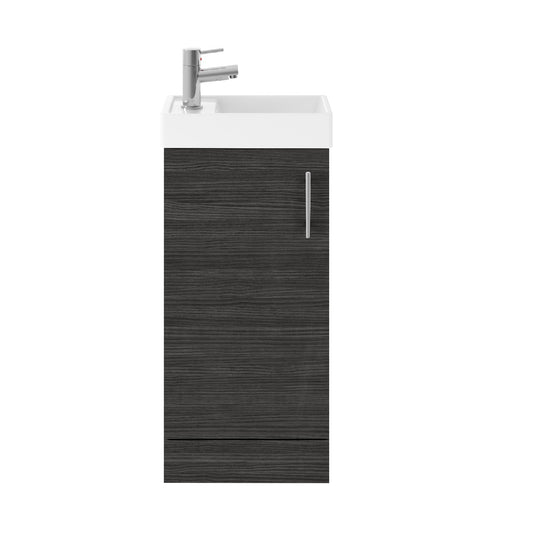Fairford Minimalist 400mm Hacienda Black Floor Standing Vanity Unit