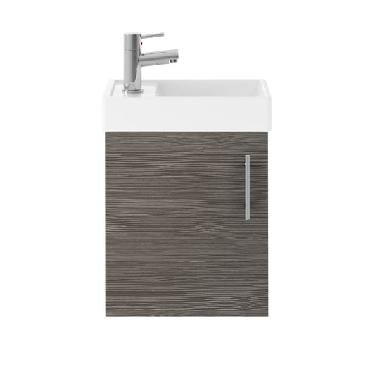 Fairford Minimalist 400mm Grey Avola Wall Hung Vanity Unit
