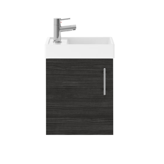 Fairford Minimalist 400mm Hacienda Black Wall Hung Vanity Unit