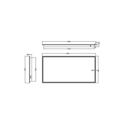 Fairford Mosca Led Mirror With Demister Pad And Shaver Socket - 1200mm X600mm