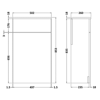 Fairford Carnation 500mm Gloss White WC Unit