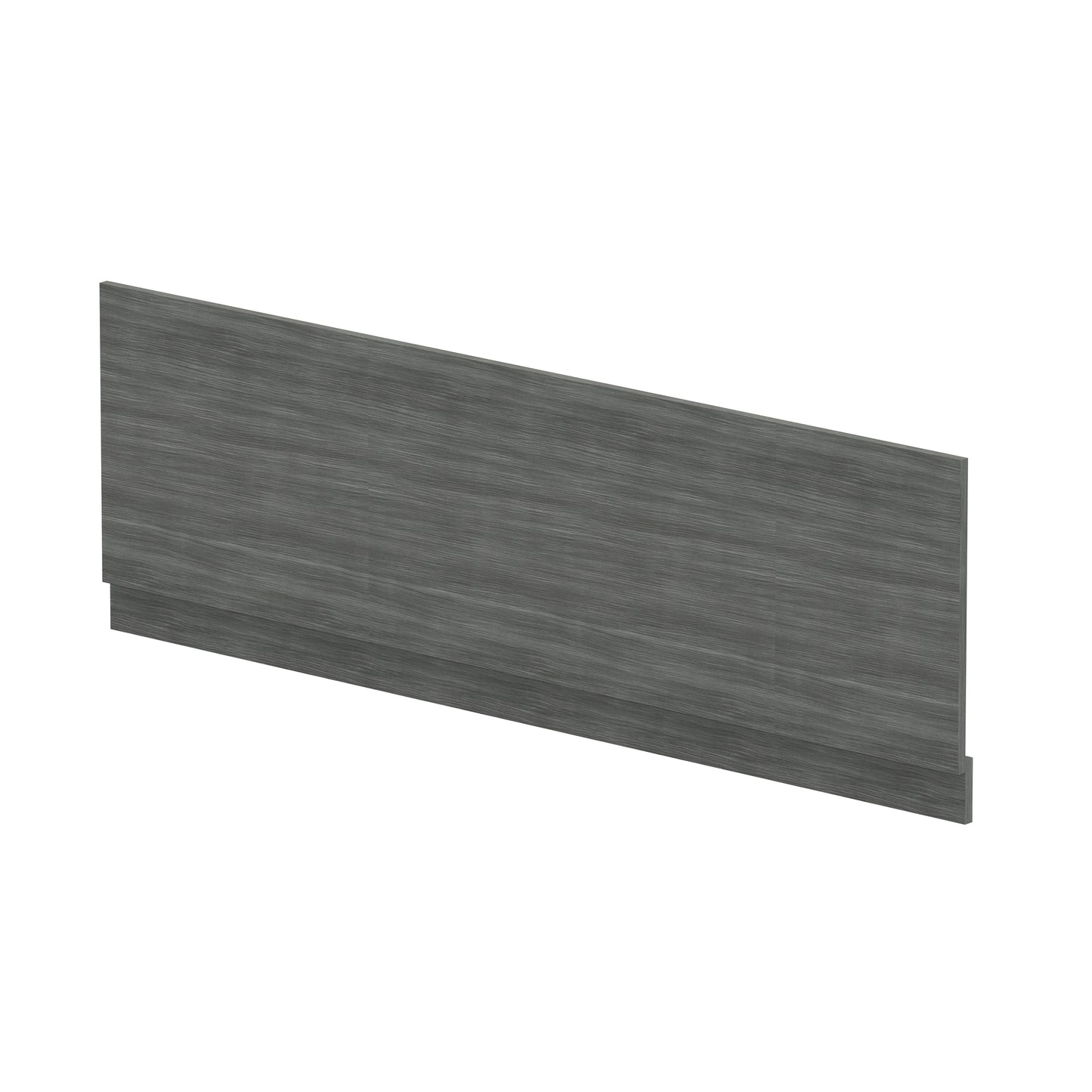 Fairford Anthracite Woodgrain 1700mm Bath Panel with Plinth