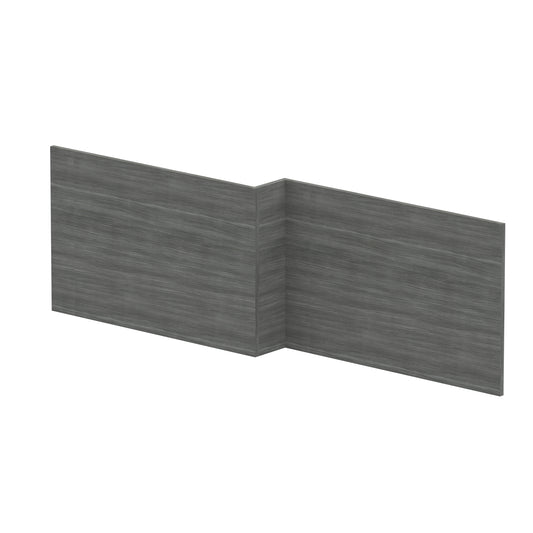 Fairford Anthracite Woodgrain 1700mm L Shaped Bath Panel