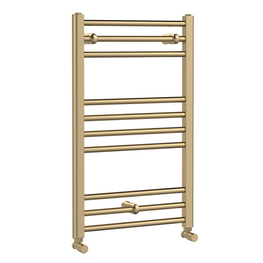 Fairford Brushed Brass 800 x 500mm Towel Rail