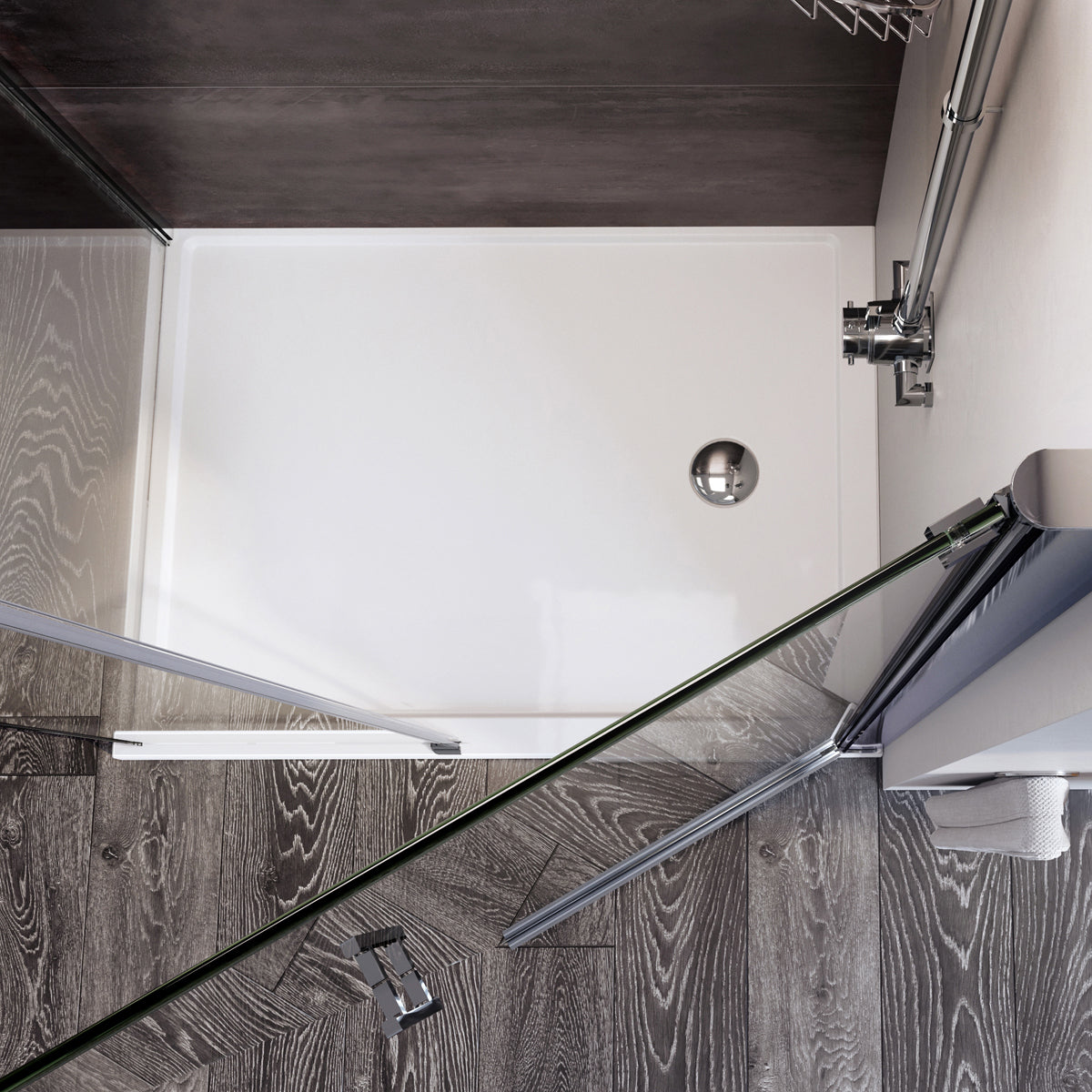 Fairford Pro 8 800mm Frameless 8mm Pivot Shower Door