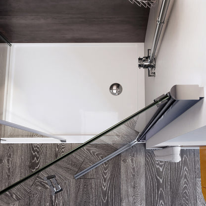 Fairford Pro 8 1200mm Frameless 8mm Pivot Shower Door with Inline Panel