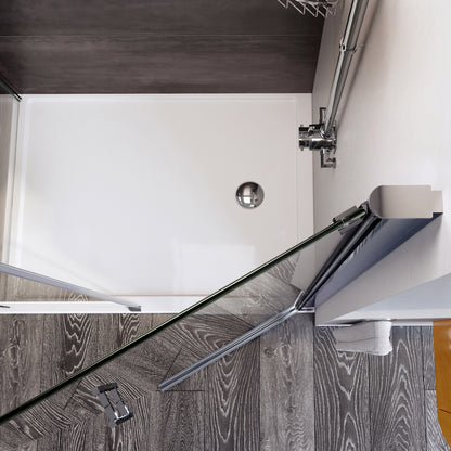 Fairford Pro 8 900 x 900mm Frameless 8mm Square Pivot Door Enclosure with Side Panel