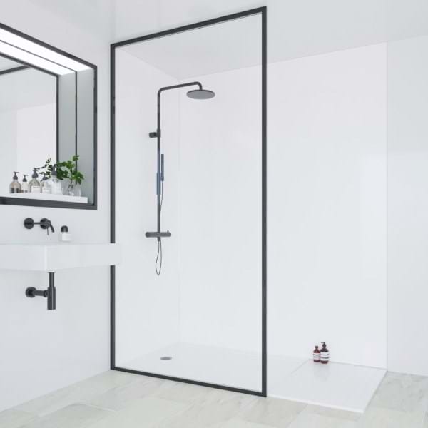 Hydraset Natural White Gloss 1200 x 2400 Square Edge Wall Panel