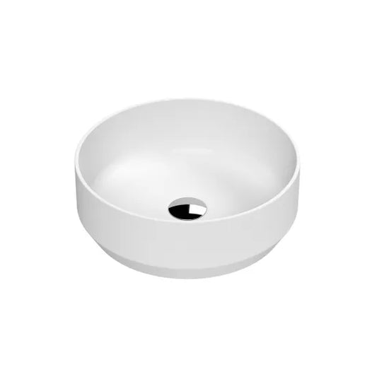 Fairford Round Matt White Vessel 350 x 350 x 120mm 0TH