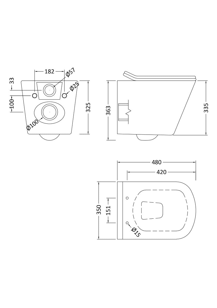 Fairford Grove Wall Hung Toilet with Soft Close Seat