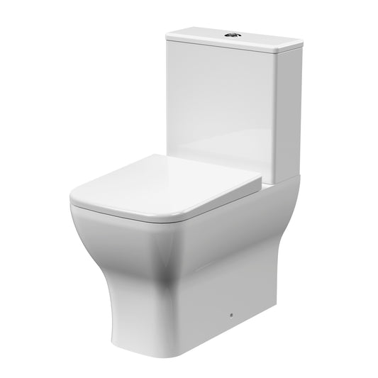 Fairford Grove Fully Flush To Wall Close Coupled Toilet with Soft Close Seat