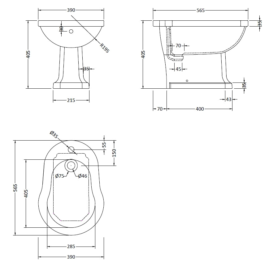 Fairford Hexam Bidet