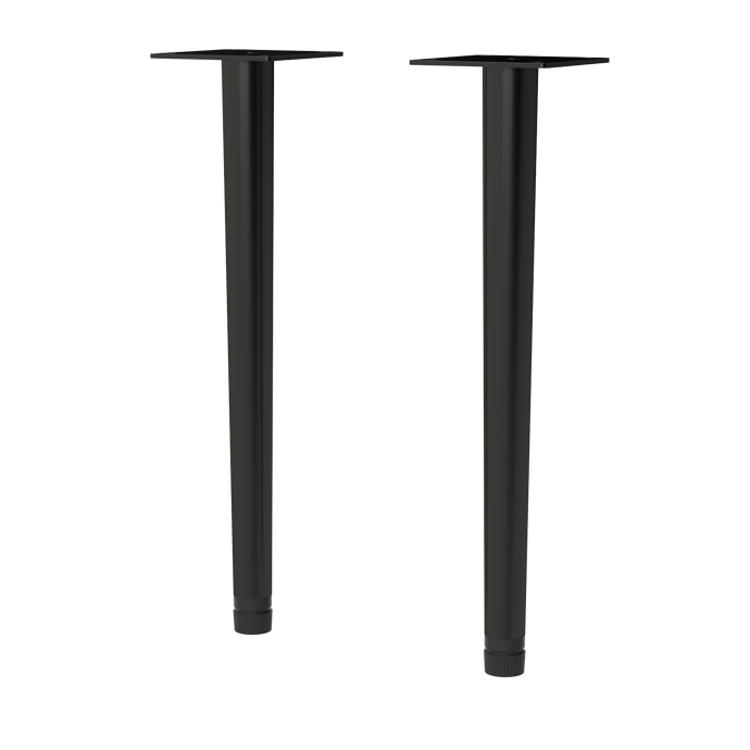 Fairford Decorative Matt Black Leg Set for Wall Hung Vanity Units (Optional)