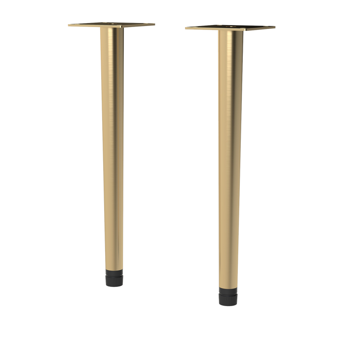 Fairford Decorative Brushed Brass Leg Set for Wall Hung Vanity Units (Optional)