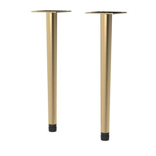 Fairford Decorative Brushed Brass Leg Set for Wall Hung Vanity Units (Optional)