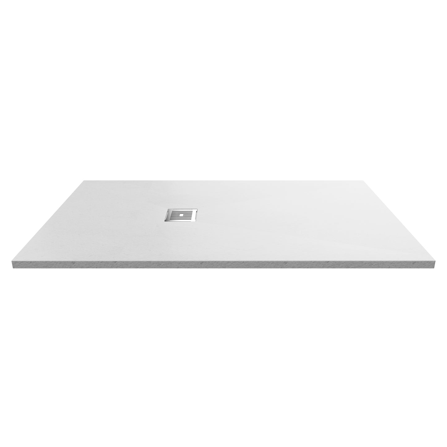 Fairford Rectangular White Slate Shower Tray, Center Waste-1600mm x 900mm