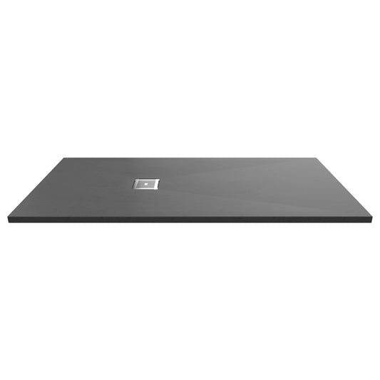 Fairford Rectangular Grey Slate Shower Tray, Center Waste-1700mm x 800mm
