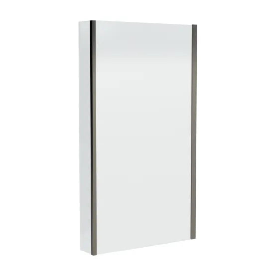 Fairford 6mm Gunmetal L Shape Fixed Bath Screen