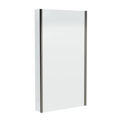 Fairford 6mm Gunmetal L Shape Fixed Bath Screen