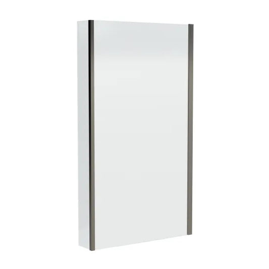 Fairford 6mm Gunmetal L Shape Fixed Bath Screen