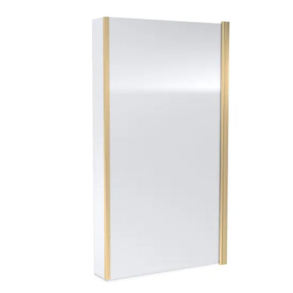 Fairford 6mm Brushed Brass L Shape Hinged Bath Screen