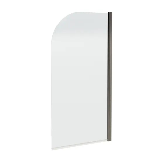 Fairford 6mm Gunmetal Radius Hinged Bath Screen