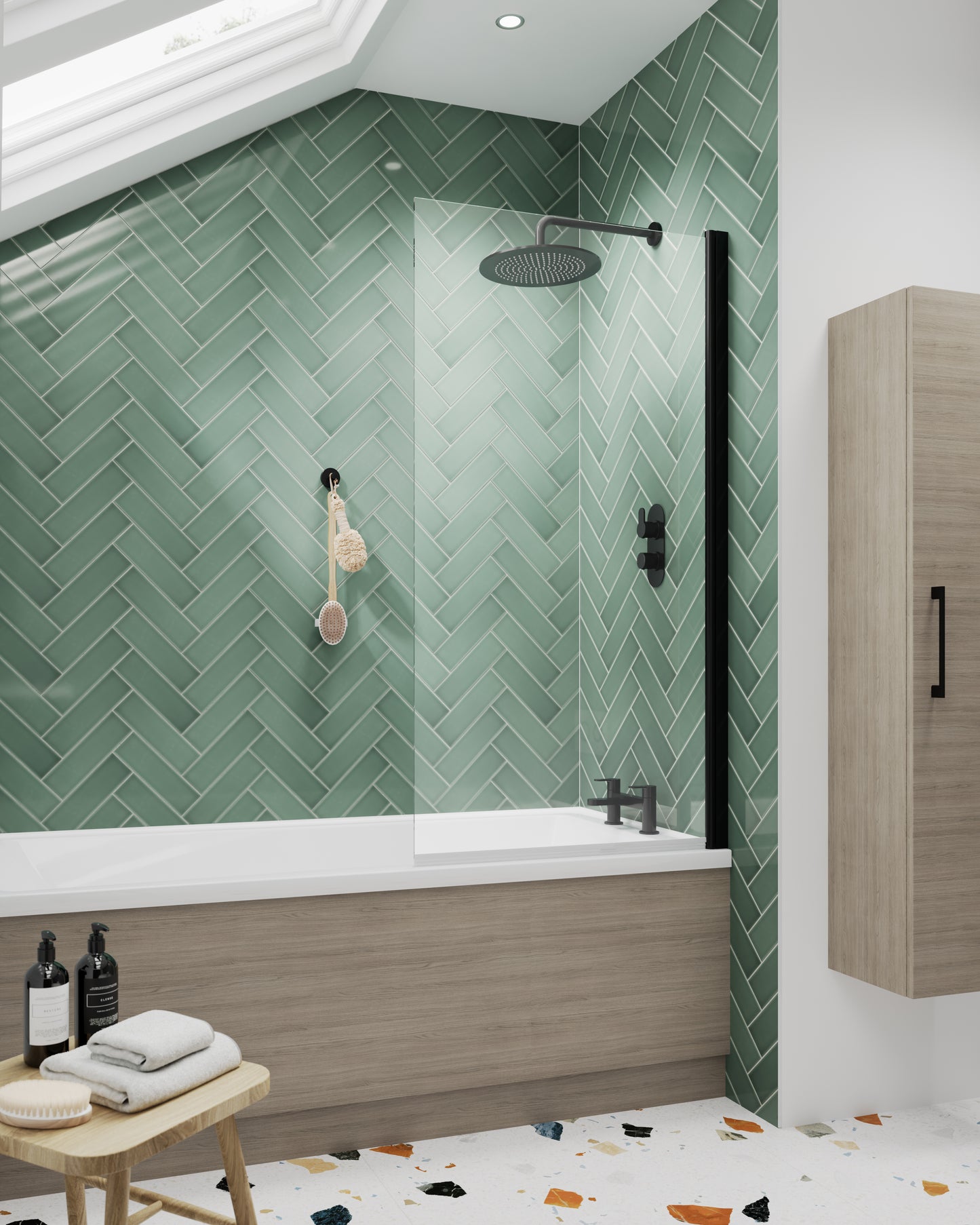 Fairford Solace Oak 1700mm Bath Panel with Plinth