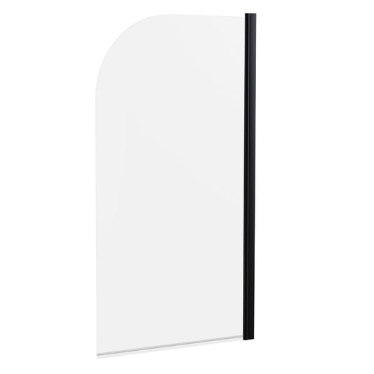 Fairford 6mm Radius Shower Bath Screen, Matt Black