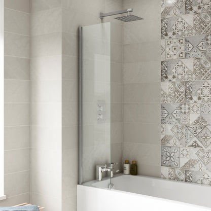 Fairford 6mm 350mm Straight Fixed Shower Bath Screen