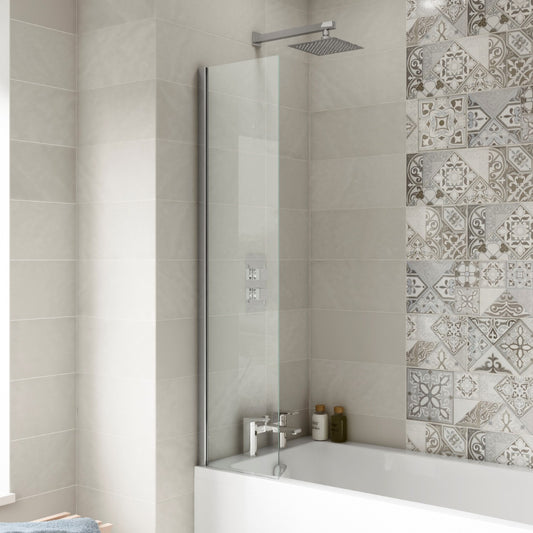 Fairford 6mm 350mm Straight Fixed Shower Bath Screen