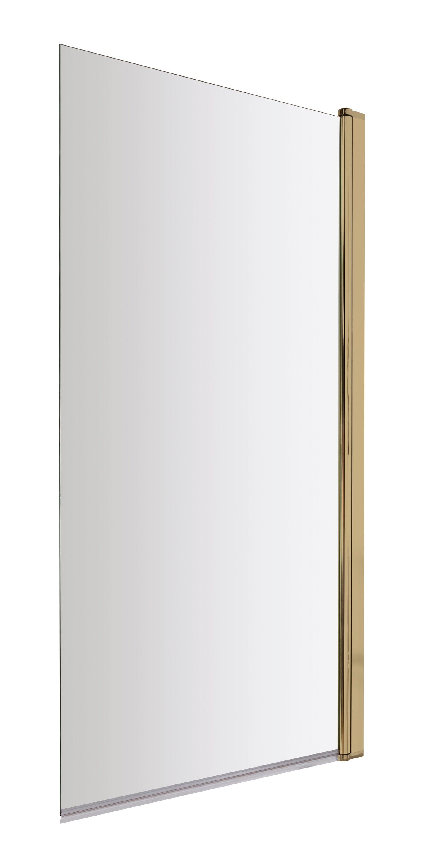 Fairford 6mm Brushed Brass Hinged Bath Screen