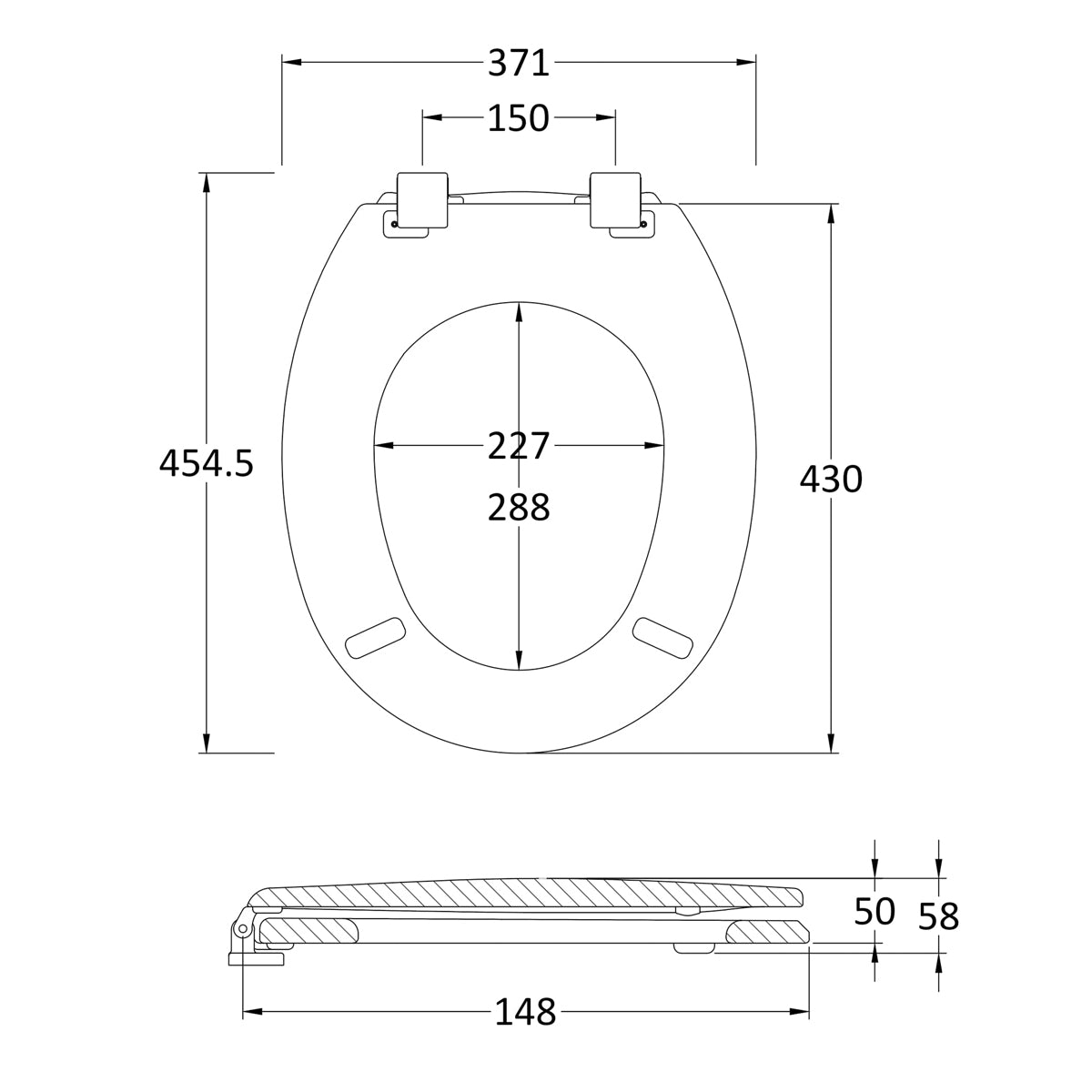 Fairford Winchester Pro White Toilet Seat
