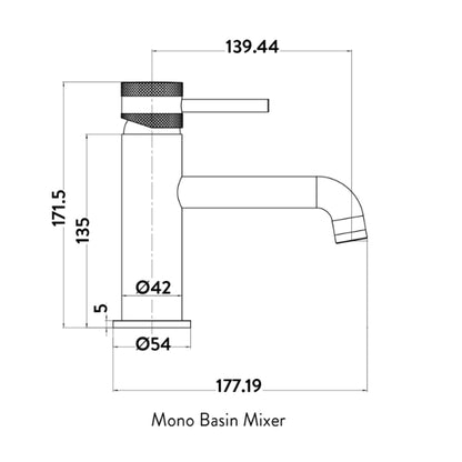 Fairford Element 7 Chrome Basin Mixer