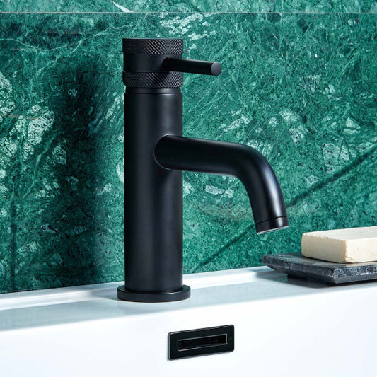 Fairford Element 7 Matt Black Basin Mixer