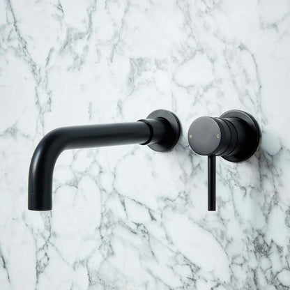 Fairford Element 7 Matt Black Wall Mounted Basin Mixer