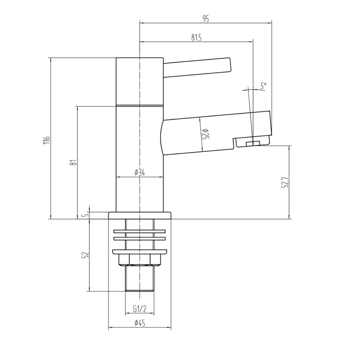 Fairford Nuro Basin Pillar Taps