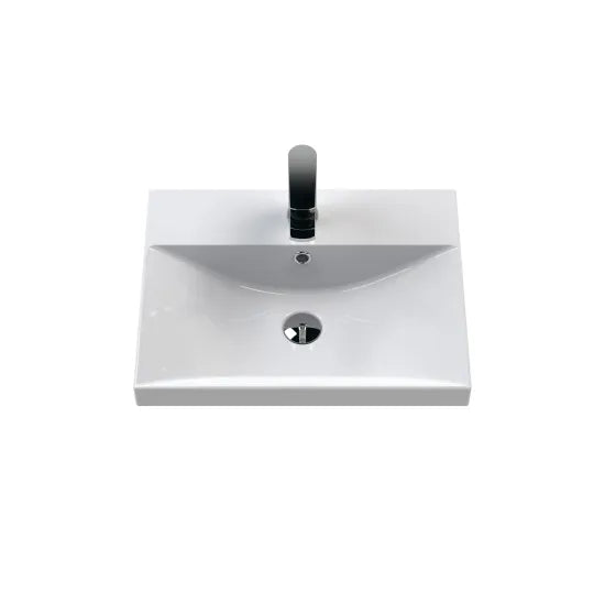 Fairford Finesse 500mm Satin Green Wall Hung 2-Drawer Vanity Unit