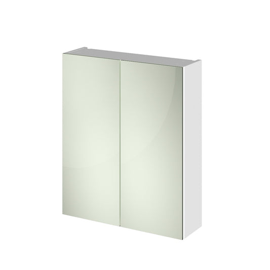 Fairford Aspri 2 600mm Gloss White Mirror Unit