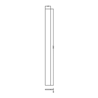 Fairford Union 2000mm White Gloss Plinth