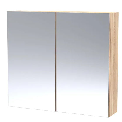 Fairford Union 800mm Bleached Oak Double Door Mirror Unit