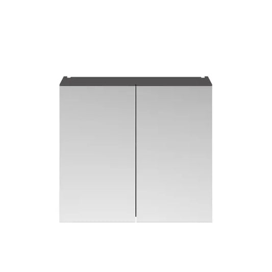 Fairford Union 800mm Grey Gloss Double Door Mirror Cabinet