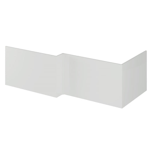 Fairford Light Gloss Grey 1700mm L Shaped Bath Panel