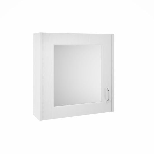 Fairford Leith 600mm White Single Door Mirror Unit