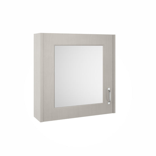 Fairford Leith 600mm Soft Grey Single Door Mirror Unit