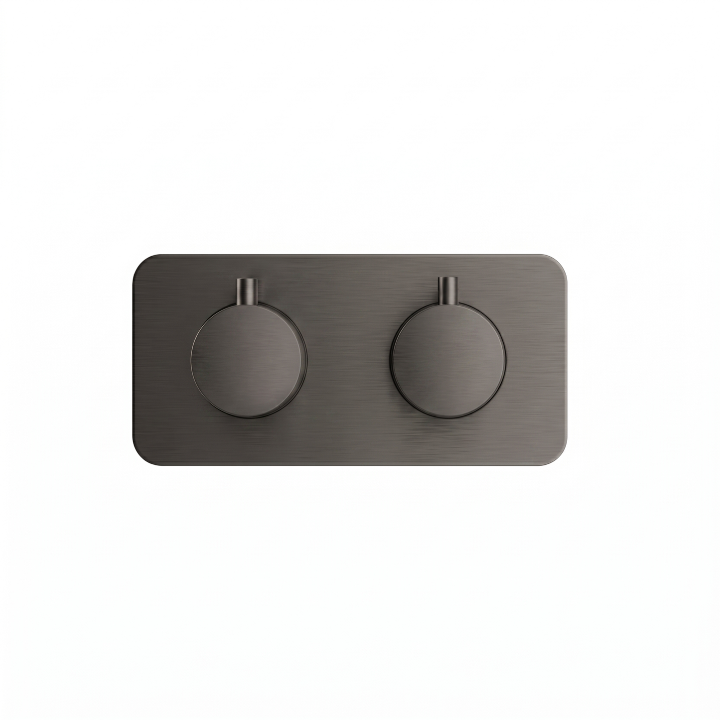 Fairford Element 7 Gunmetal Twin Shower Valve, 2 Outlet