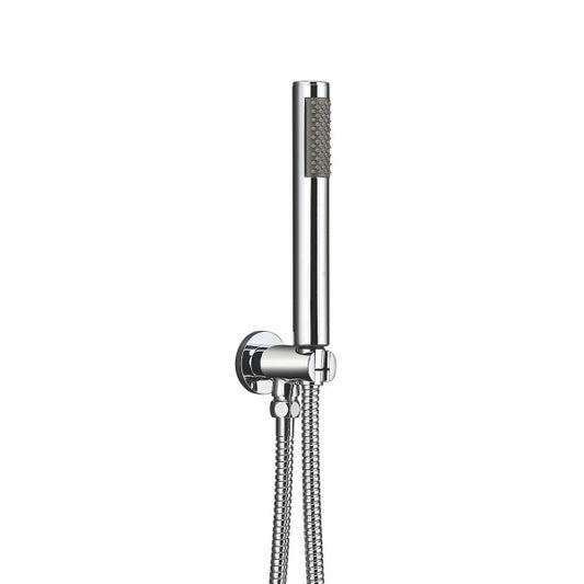Fairford Round Shower Outlet With Hose And Head - Chrome